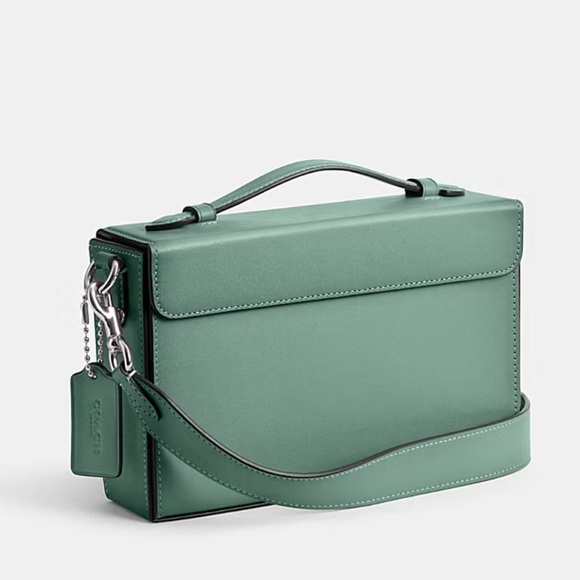 NWT Coach Tabby Box Bag in Glovetanned Leather Aquamarine Green CH750 Crossbody - Picture 11 of 11